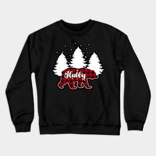 Buffalo Red Plaid Hubby Bear Matching Family Christmas Crewneck Sweatshirt